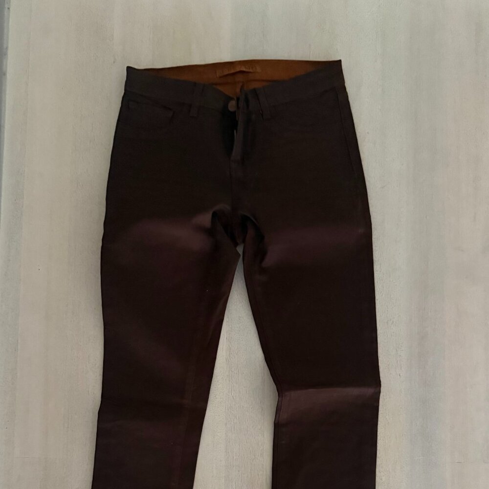 Dark Brown looking like a Leather Pants J BRAND - SUPER COLOR!